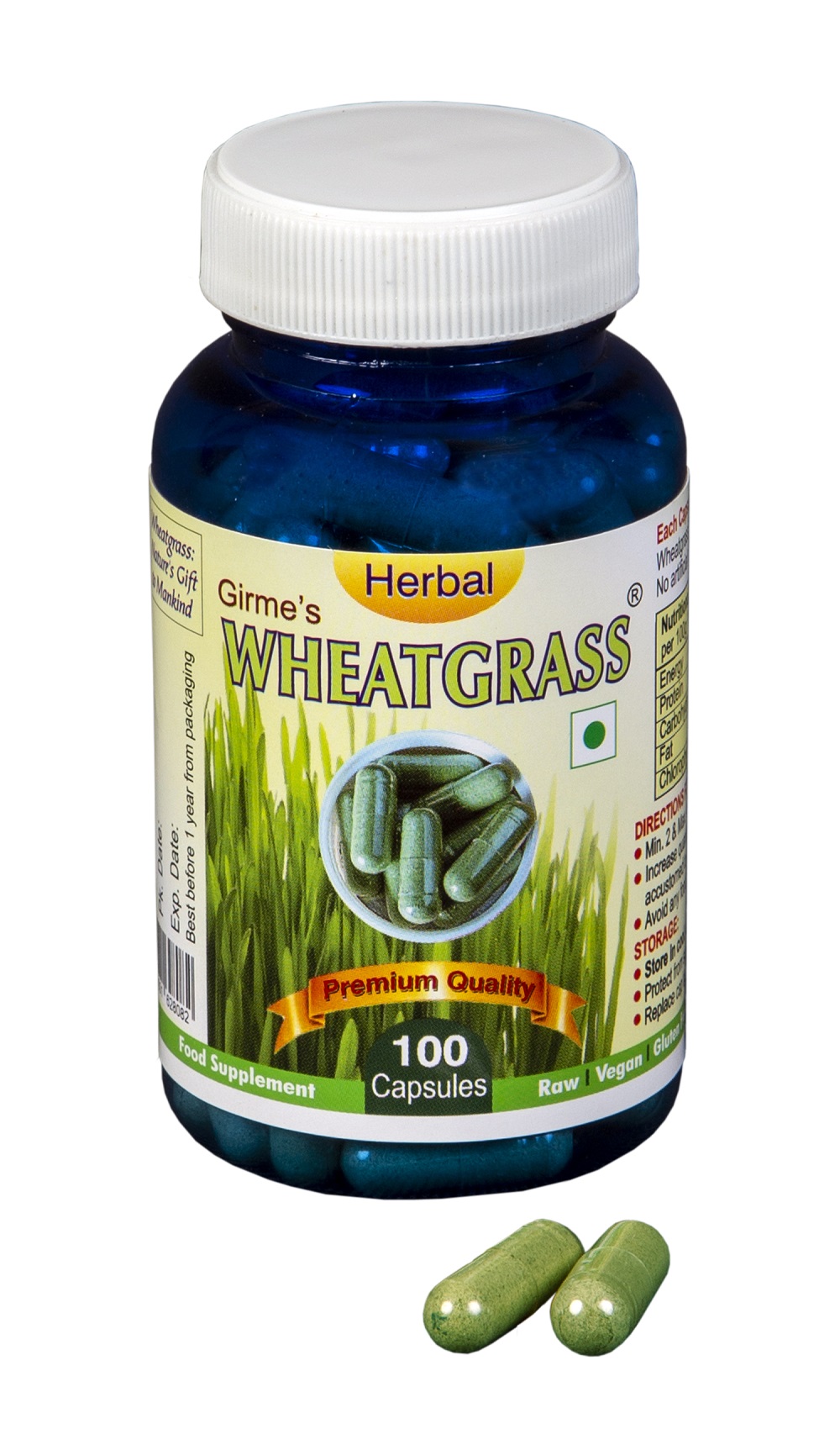 Wheatgrass Powder Capsules